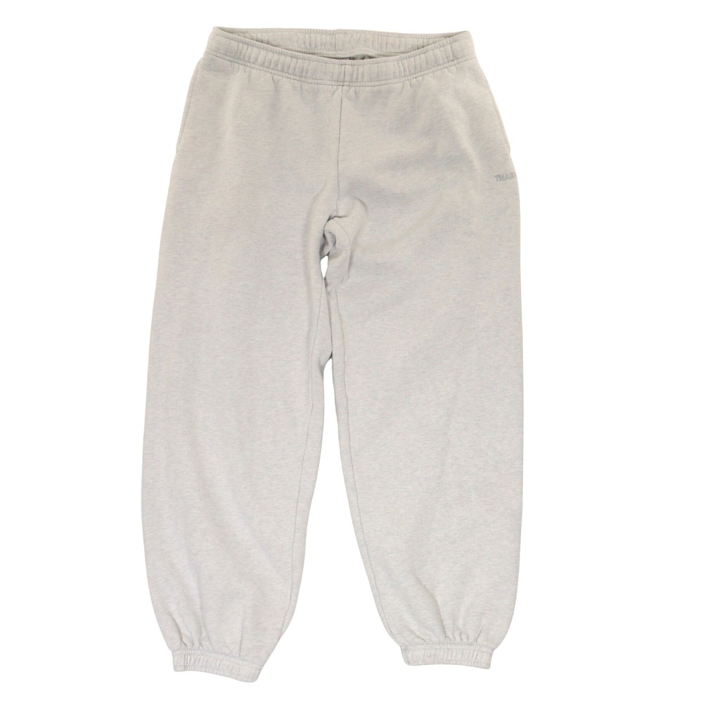 TNA Sweatpants Women S Cozy Fleece Mega Fit Joggers Heather Grey Cotton EUC